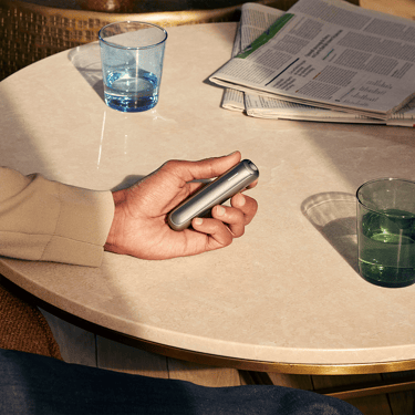 The Ploom AURA Lunar Silver is a sleek and convenient device easy to handle