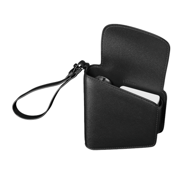 Lateral view of an empty and open Jet Black Duo Carry Case