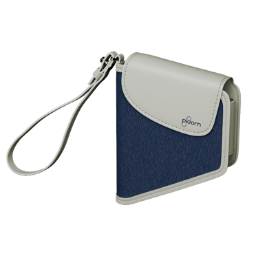 Front view of a closed Duo Carry Case Denim Leather Fusion.