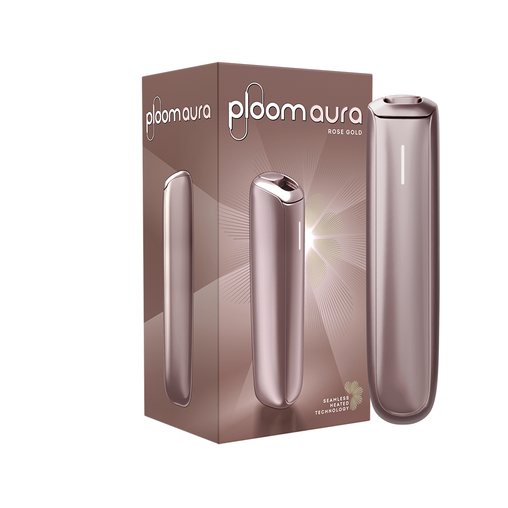 Ploom AURA Rose Gold pack with device