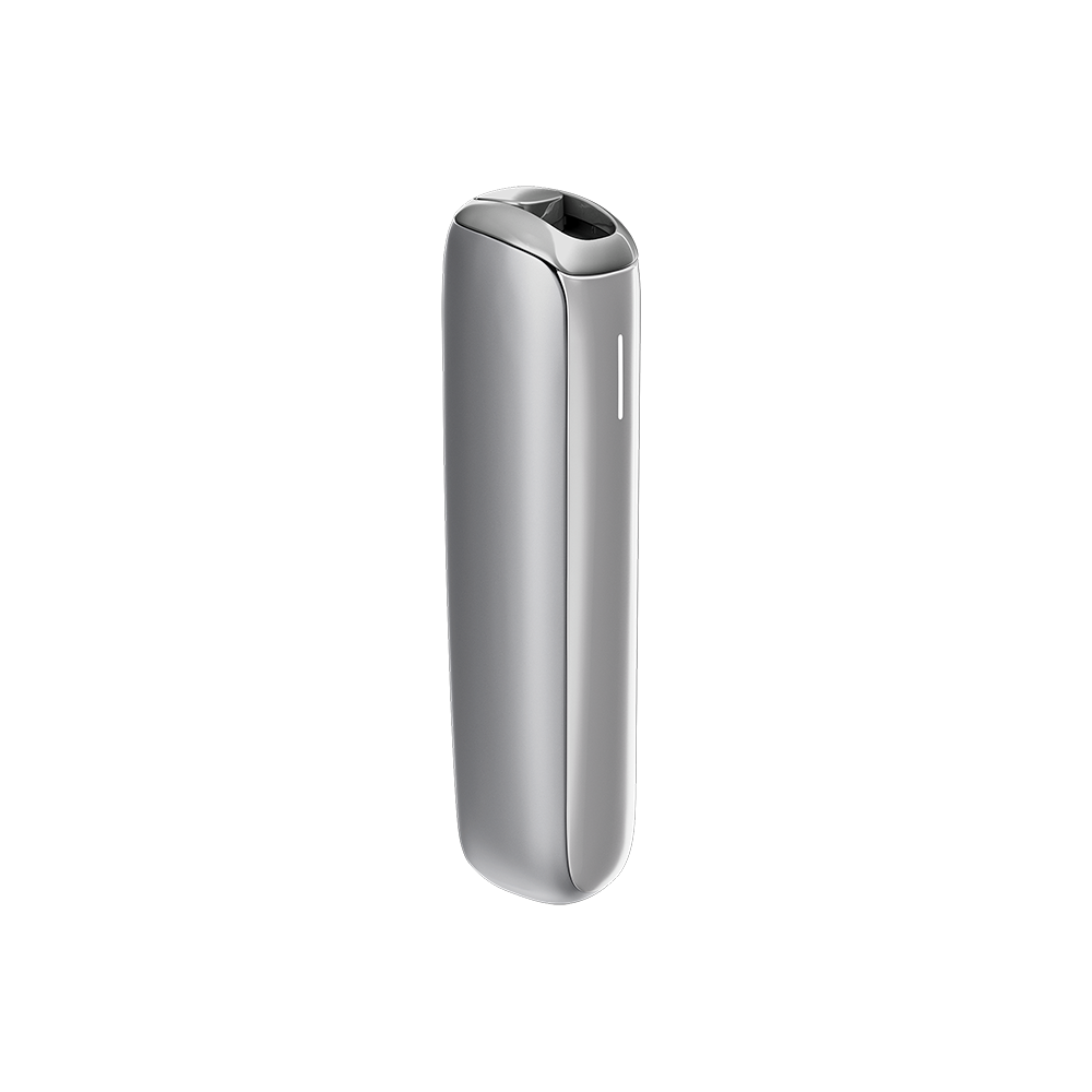 The Ploom AURA Lunar Silver is a discreet heated tobacco device which can stand still