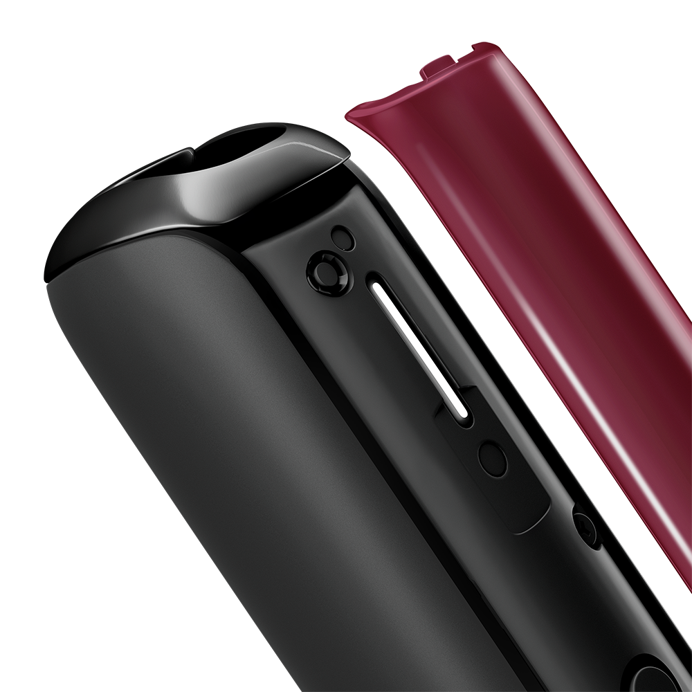 Close-up of Dark Orchid Ploom Aura front panel