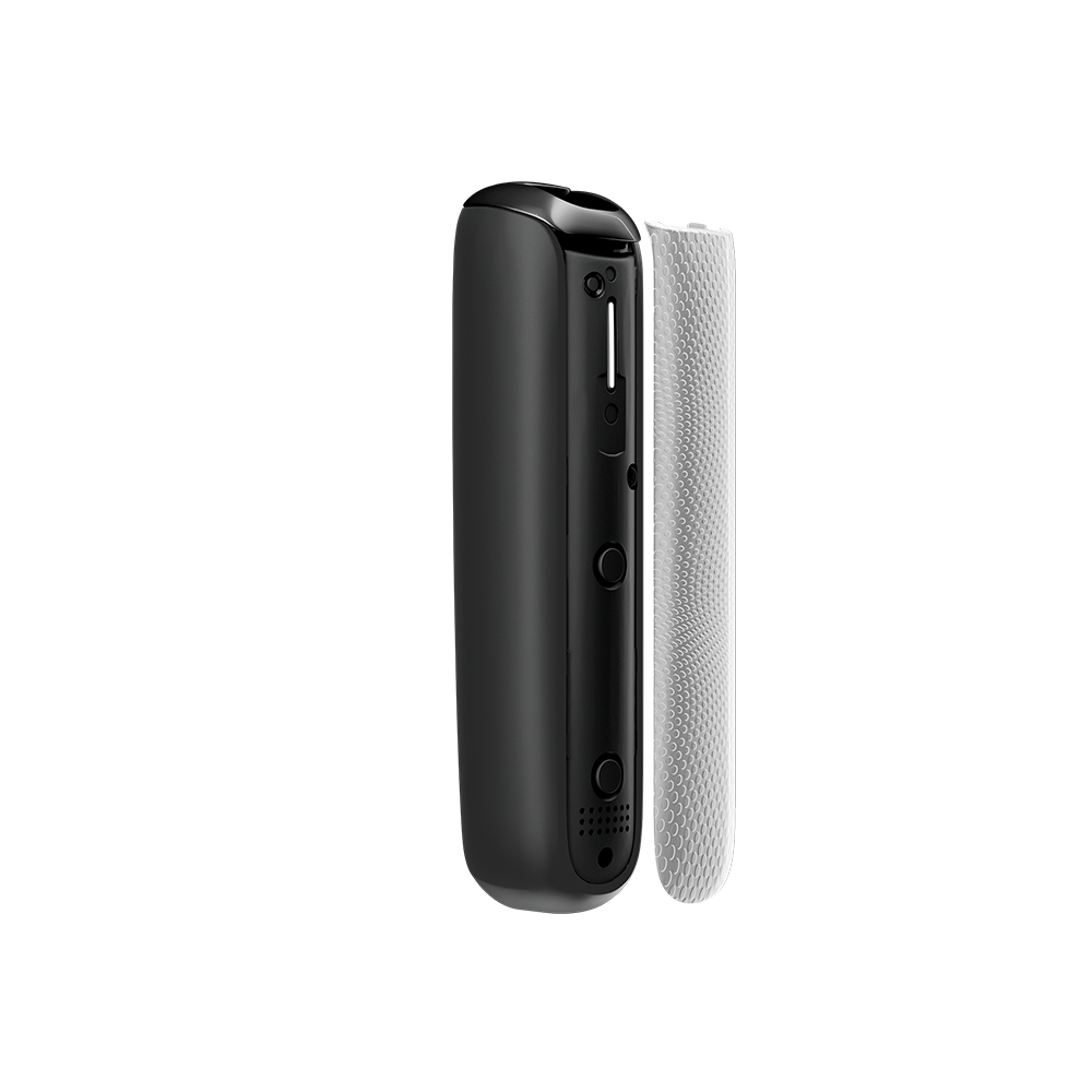 Lunar Silver Augmented Pattern Ploom Aura front panel side view