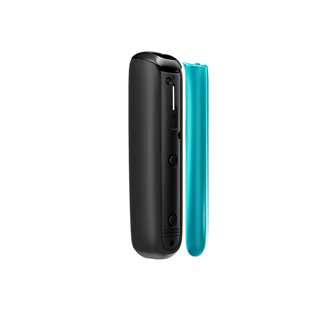 Ocean Blue Ploom Aura front panel side view