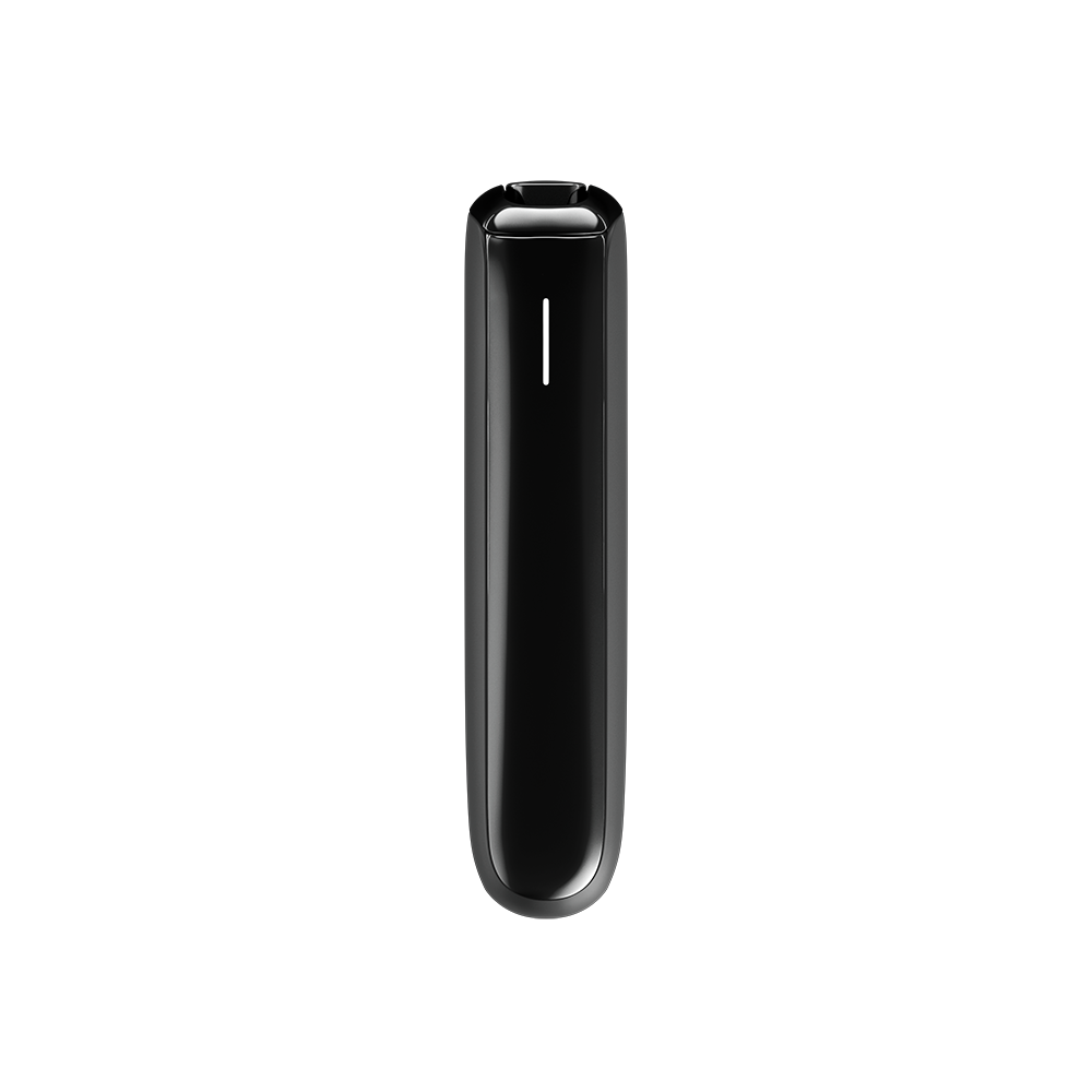 The Ploom AURA Jet Black is a discreet heated tobacco device always with you