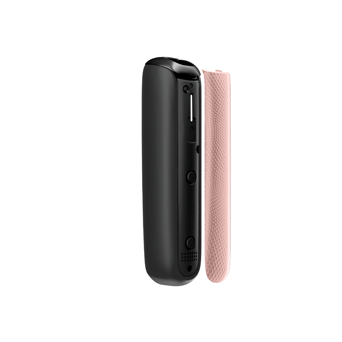 Rose Gold Augmented Pattern Ploom Aura front panel side view