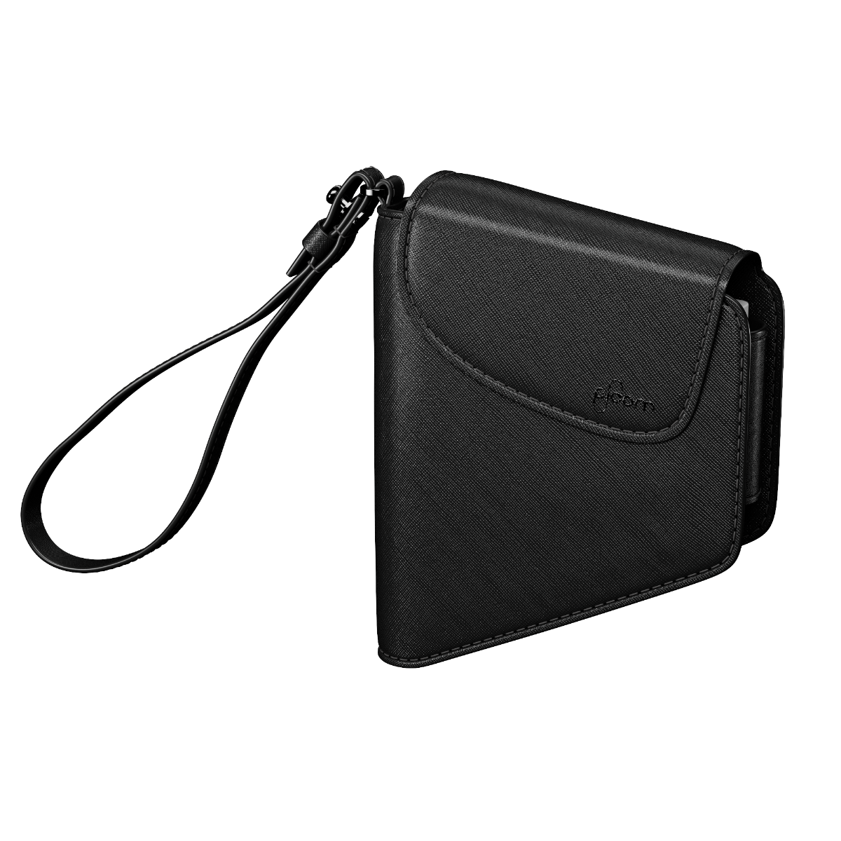 Front view of a closed Duo Carry Case Jet Black.