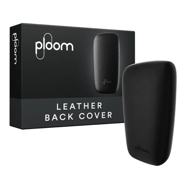 back cover en cuir noir pour Ploom X Advanced
