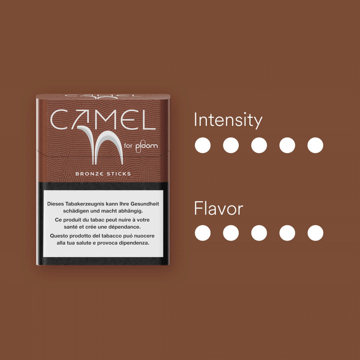 Camel Bronze sticks für ploom Eigenschaften

