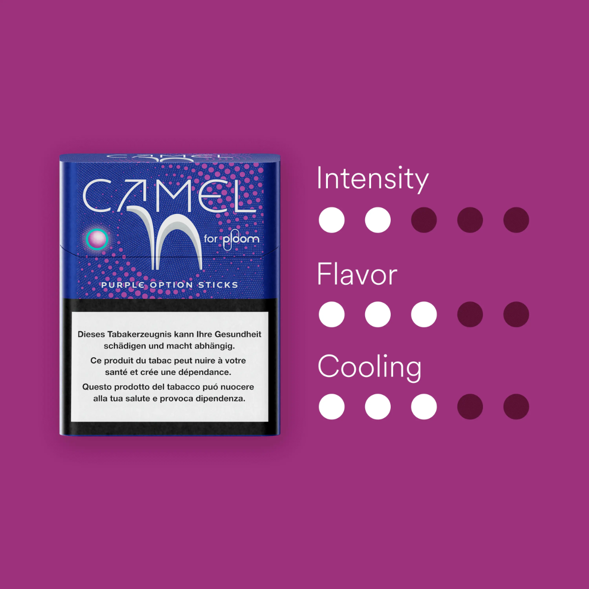 Camel Purple Option sticks for Ploom attributes
