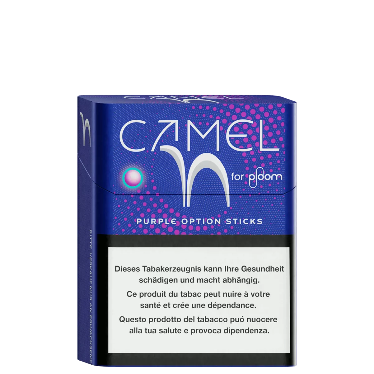 Camel Purple option sticks for Ploom left angle