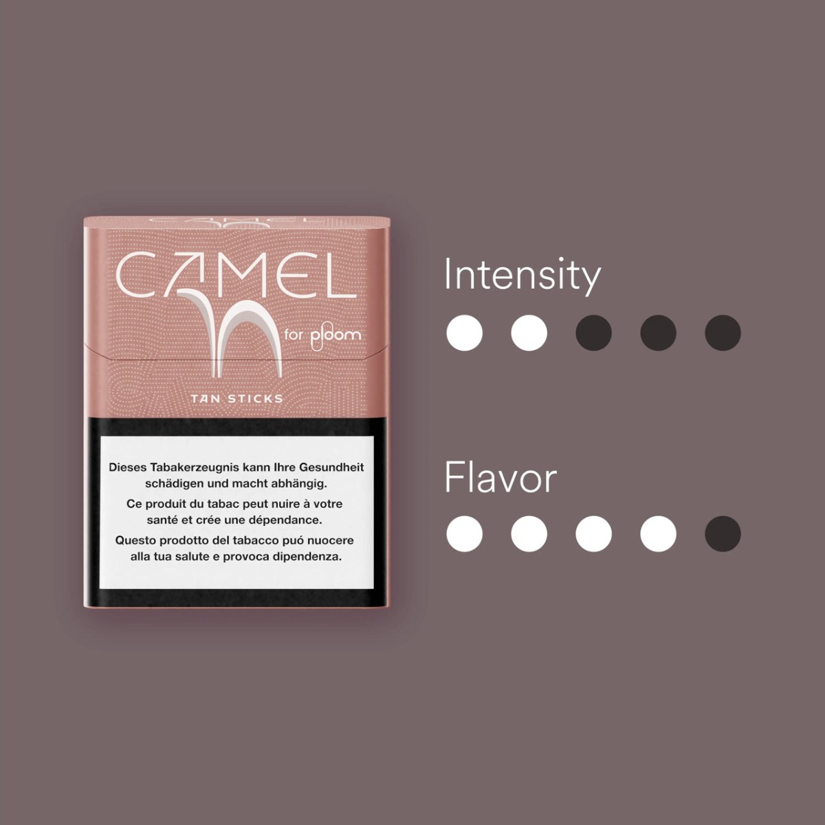 Camel Tan sticks for Ploom attributes
