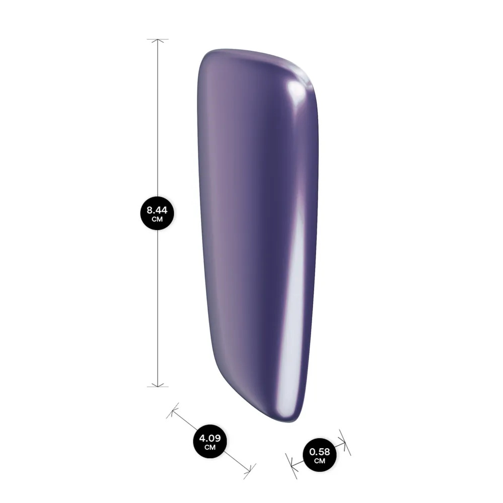 Ploom X Advanced front panel Lavender dimensions
