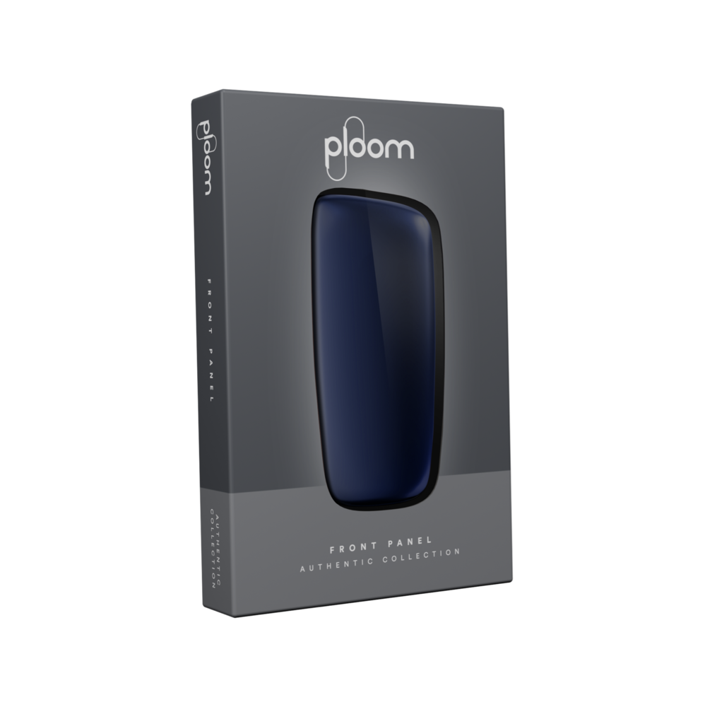 Ploom X Advanced front panel Navy Blue packaging - right angle
