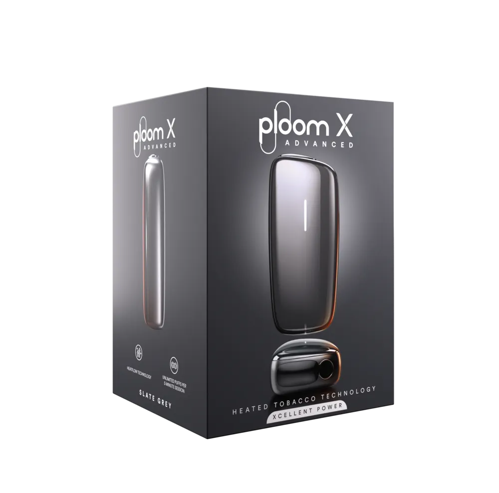 Ploom X Advanced Slate Grey secondary right angle packaging
