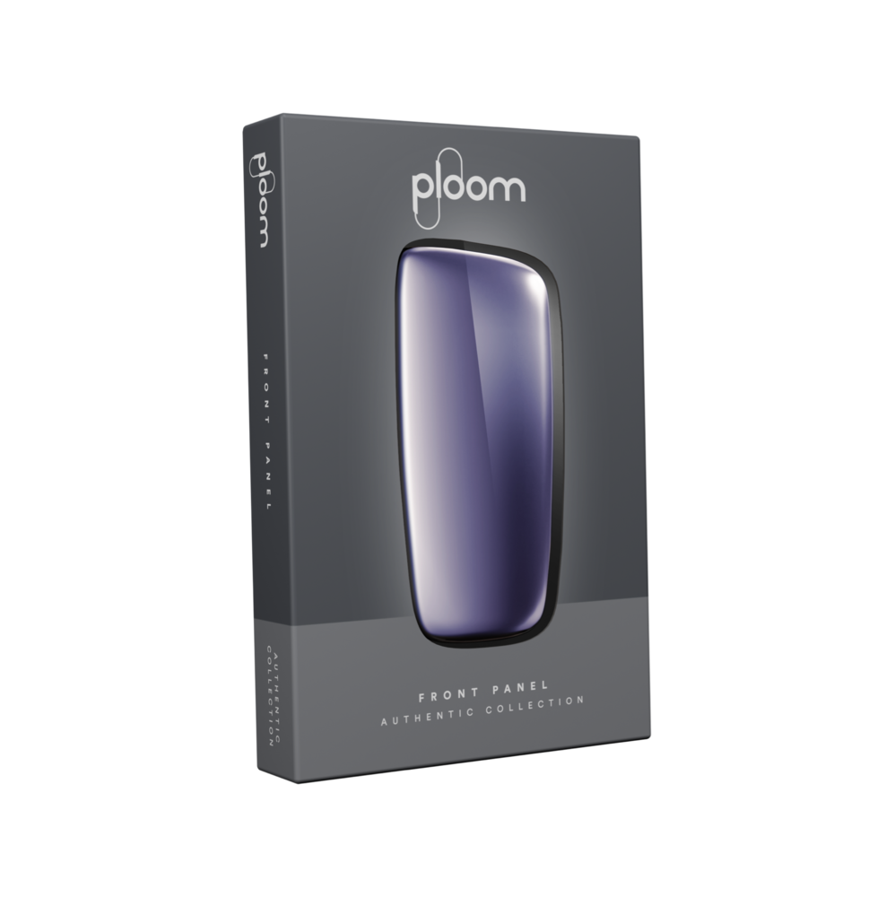 Ploom X Advanced front panel Lavender packaging - right angle
