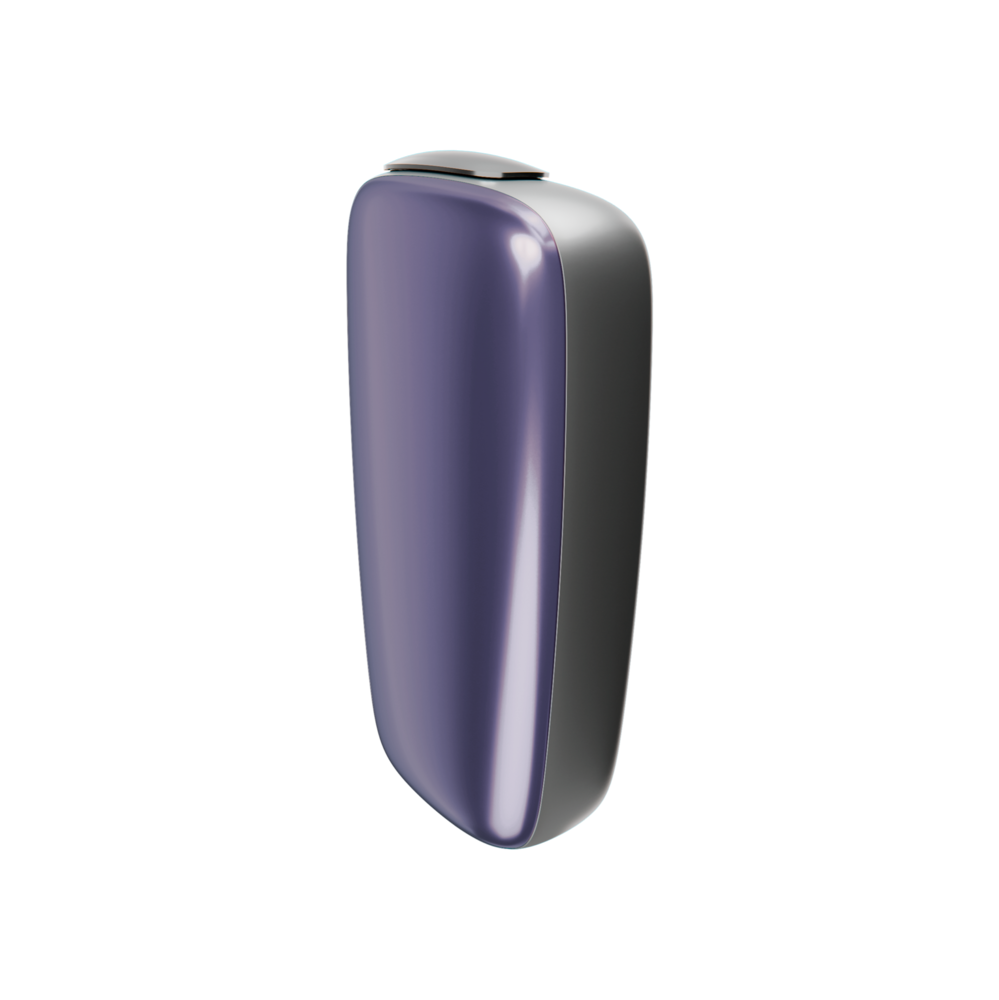 Ploom X Advanced front panel Lavender on device
